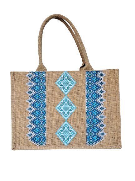 Diamond Pattern Jute Bag handicraft