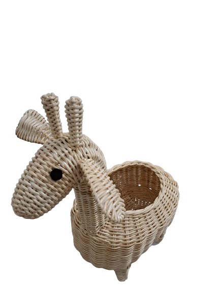 Rattan Giraffe Basket handicraft